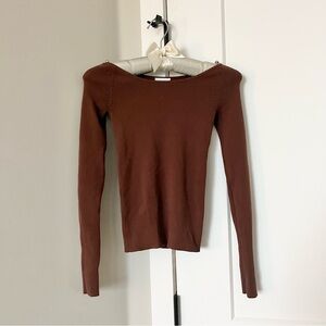 Sunday best knit boatneck longsleeve top
